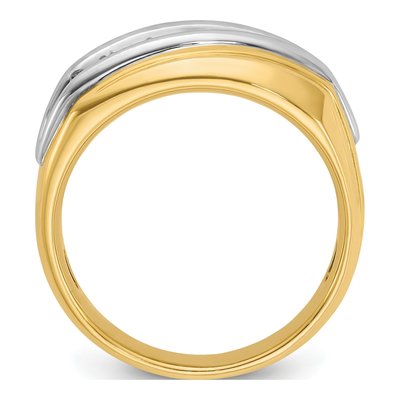 Men's 14K Two-Tone Gold 7-Stone Diamond Ring Mounting – view 3