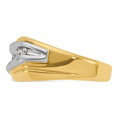 Men's 14K Two-Tone Gold 7-Stone Diamond Ring Mounting – view 6