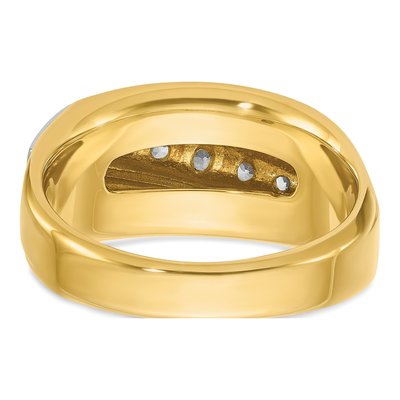 Men's 14K Two-Tone Gold 7-Stone Diamond Ring Mounting – view 8