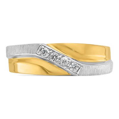 Men's 14K Two-Tone Gold Diamond Ring Mounting – view 6