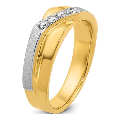 Men's 14K Two-Tone Gold Diamond Ring Mounting – view 8
