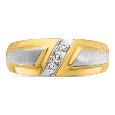Men's 14K Two-Tone Gold Diamond Ring Mounting – view 6