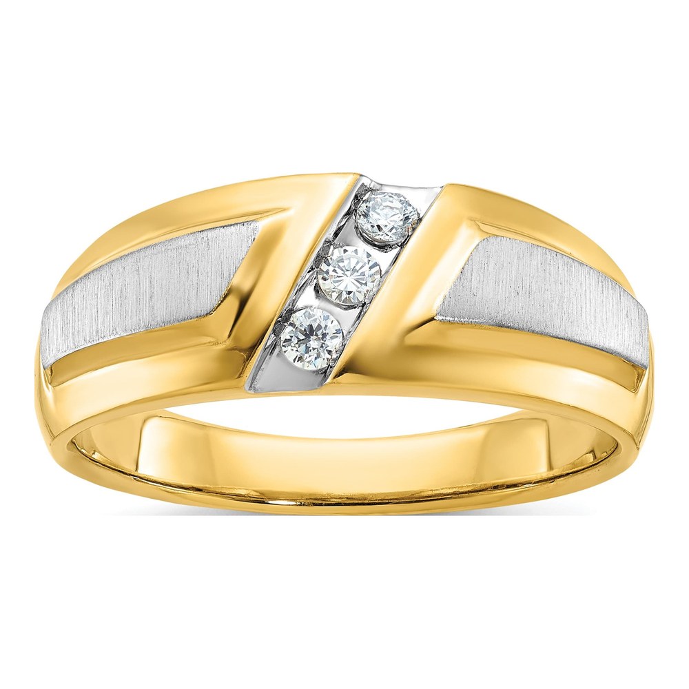 IBGoodman 14K Two-Tone Men's Diamond Ring 1/5ct