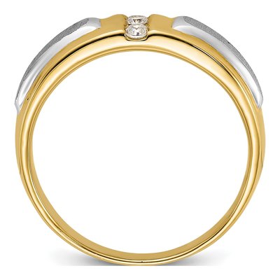 Men's 14K Two-Tone Gold Diamond 3-Stone Ring Mounting – view 2