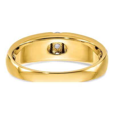 Men's 14K Two-Tone Gold Diamond 3-Stone Ring Mounting – view 7