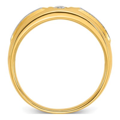 Men's 10K Two-Tone Gold Holds Round Ring Mounting – view 2