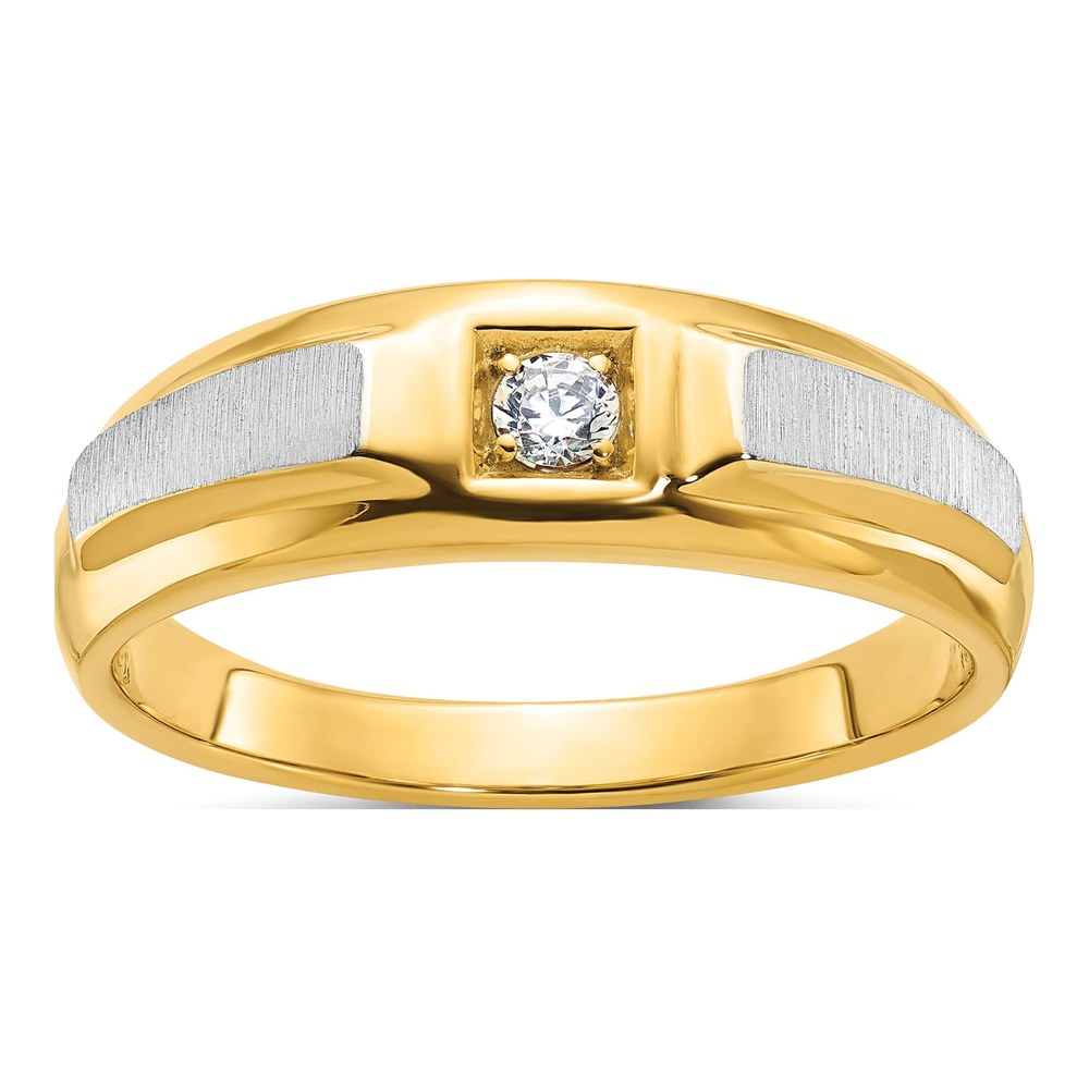 Men's 10K Two-Tone Gold Holds Round Ring Mounting