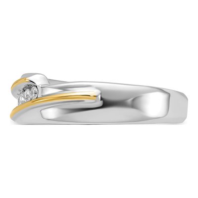 Men's 14K Two-Tone Gold 5-Stone Diamond Ring Mounting – view 6