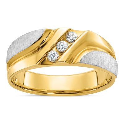 Men's 10K Two-Tone Gold Diamond Ring Mounting