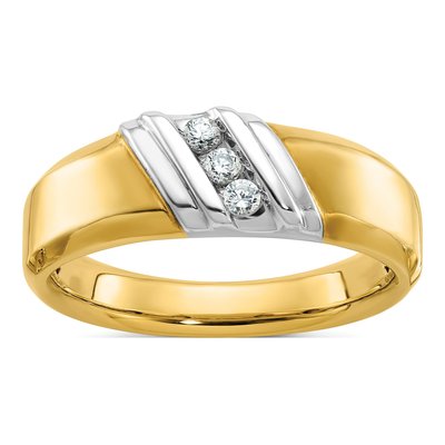 Men's 14K Two-Tone Gold Diamond Ring Mounting