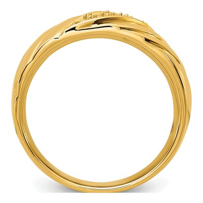 Men's 14K Yellow Gold Diamond Ring Mounting – view 3