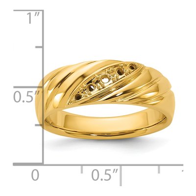 Men's 14K Yellow Gold Diamond Ring Mounting – view 4