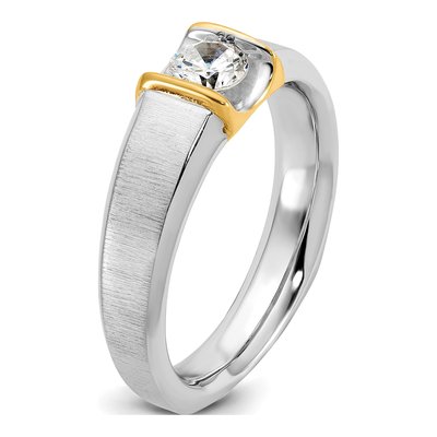 Men's 14K Two-Tone Gold Diamond Ring Mounting – view 8