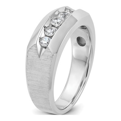 Men's 10K White Gold 1/2 ct tw Diamond 5-Stone Ring – view 8