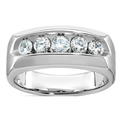 Men's 14K White Gold Diamond Ring Mounting