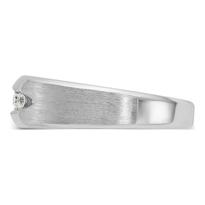 Men's 10K White Gold 1/4 ct tw Diamond 5-Stone Ring – view 4