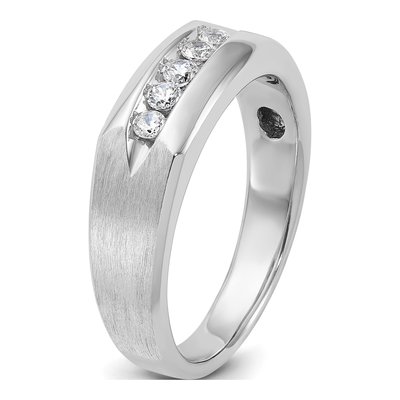 Men's 14K White Gold 5-Stone Ring Mounting – view 8