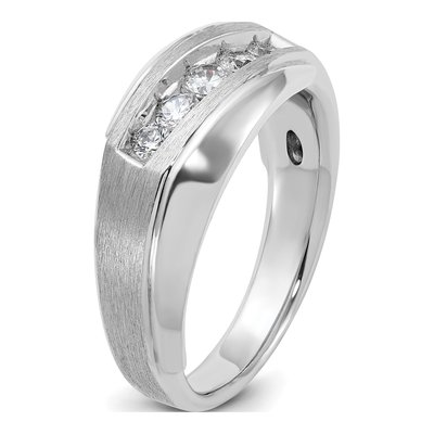 Men's 14K White Gold 5-Stone Diamond Ring Mounting – view 8