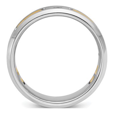 Men's 14K Two-Tone Gold 1/6 ct tw Diamond 3-Stone Ring – view 2