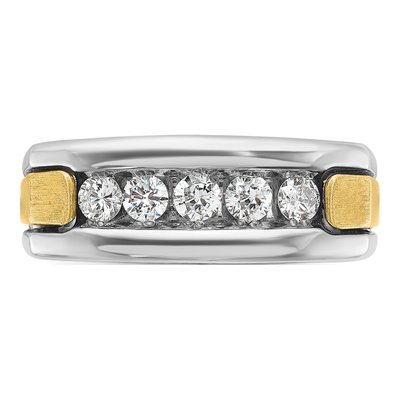 Men's 14K Two-Tone Gold Diamond Ring Mounting – view 6