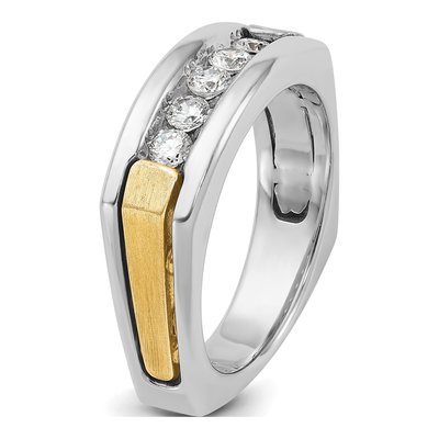 Men's 14K Two-Tone Gold Diamond Ring Mounting – view 8