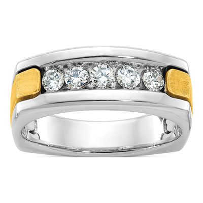 Men's 14K Two-Tone Gold Diamond Ring Mounting