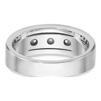 Men's 14K White Gold 1/6 ct tw Diamond 3-Stone Ring – view 7