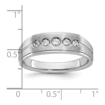 Men's 14K White Gold 5-Stone Ring Mounting – view 3