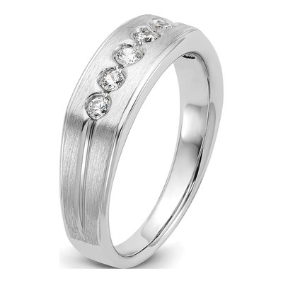 Men's 14K White Gold 1/4 ct tw Diamond 5-Stone Ring – view 8