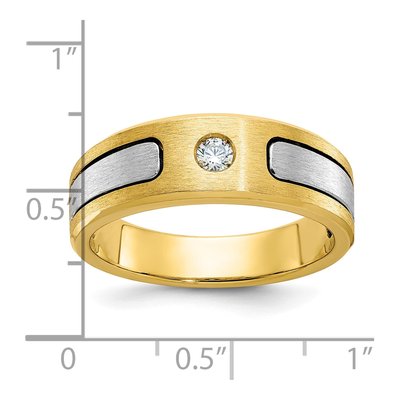 Men's 10K Two-Tone Gold Diamond Ring Mounting – view 3