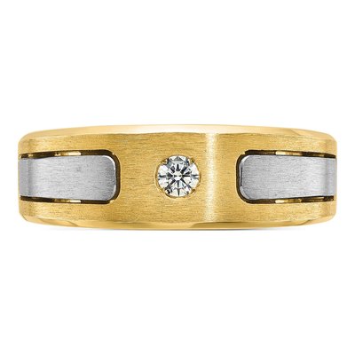 Men's 10K Two-Tone Gold Diamond Ring Mounting – view 6