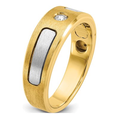 Men's 10K Two-Tone Gold Diamond Ring Mounting – view 8
