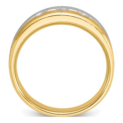 IB Goodman 14K Two-Tone Diamond 3-Stone Men's Ring – view 2