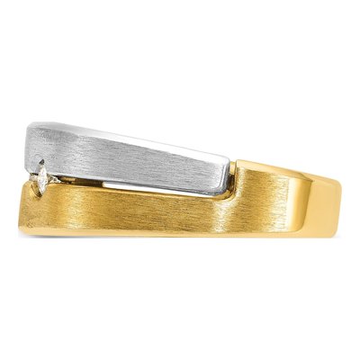IB Goodman 14K Two-Tone Diamond 3-Stone Men's Ring – view 5