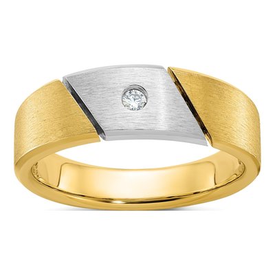 Men's 14K Two-Tone Gold Diamond Ring Mounting