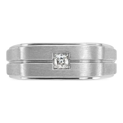 Men's 14K White Gold Diamond Ring Mounting – view 6