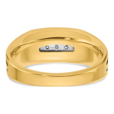 Men's 10K Two-Tone Gold 1/4 ct tw Diamond Ring – view 5