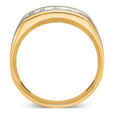 Men's 10K Two-Tone Gold 5-Stone Diamond Ring Mounting – view 2