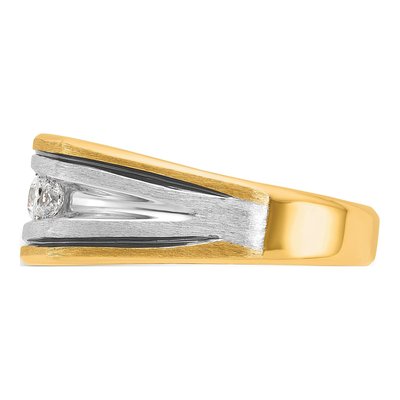 Men's 10K Two-Tone Gold 5-Stone Diamond Ring Mounting – view 5