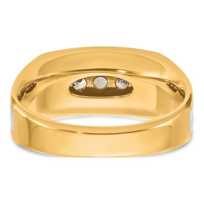 Men's 10K Two-Tone Gold 5-Stone Diamond Ring Mounting – view 7