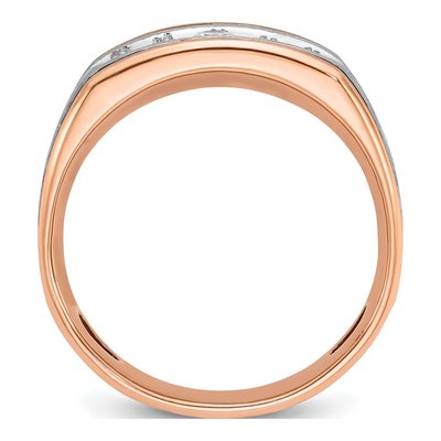 Men's 14K Two-Tone Gold Diamond 5-Stone Ring Mounting – view 2