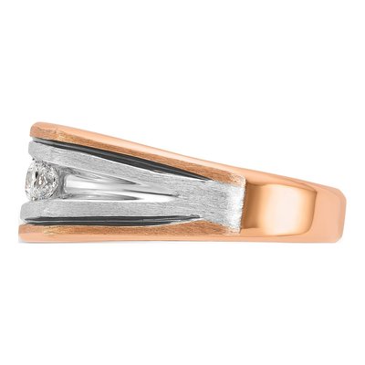 Men's 14K Two-Tone Gold Diamond 5-Stone Ring Mounting – view 5