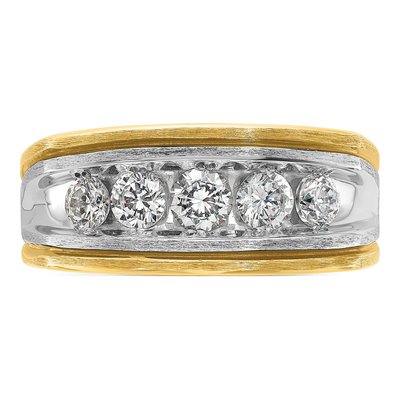 Men's 14K Two-Tone Gold Diamond Ring Mounting – view 6