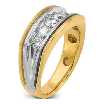 Men's 14K Two-Tone Gold Diamond Ring Mounting – view 8