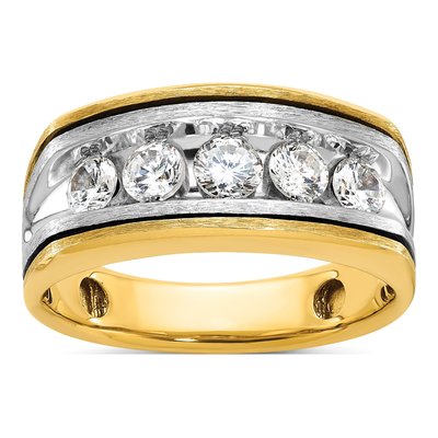 Men's 14K Two-Tone Gold Diamond Ring Mounting