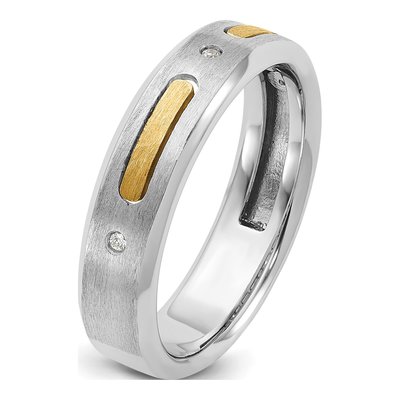 Men's 14K Two-Tone Gold Diamond Ring Mounting – view 8
