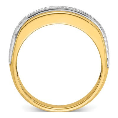 Men's 14K Two-Tone Gold 7-Stone Diamond Ring Mounting – view 2
