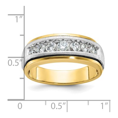 Men's 14K Two-Tone Gold 7-Stone Diamond Ring Mounting – view 3