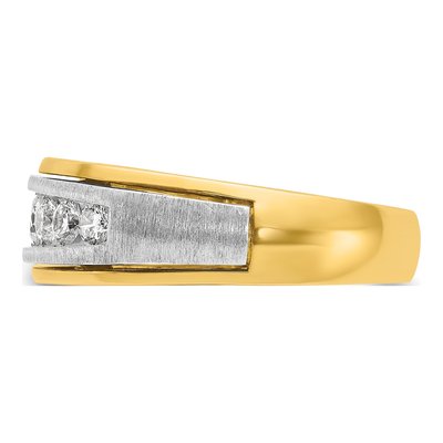 Men's 14K Two-Tone Gold 7-Stone Diamond Ring Mounting – view 5