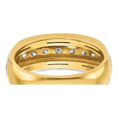 Men's 14K Two-Tone Gold 7-Stone Diamond Ring Mounting – view 7